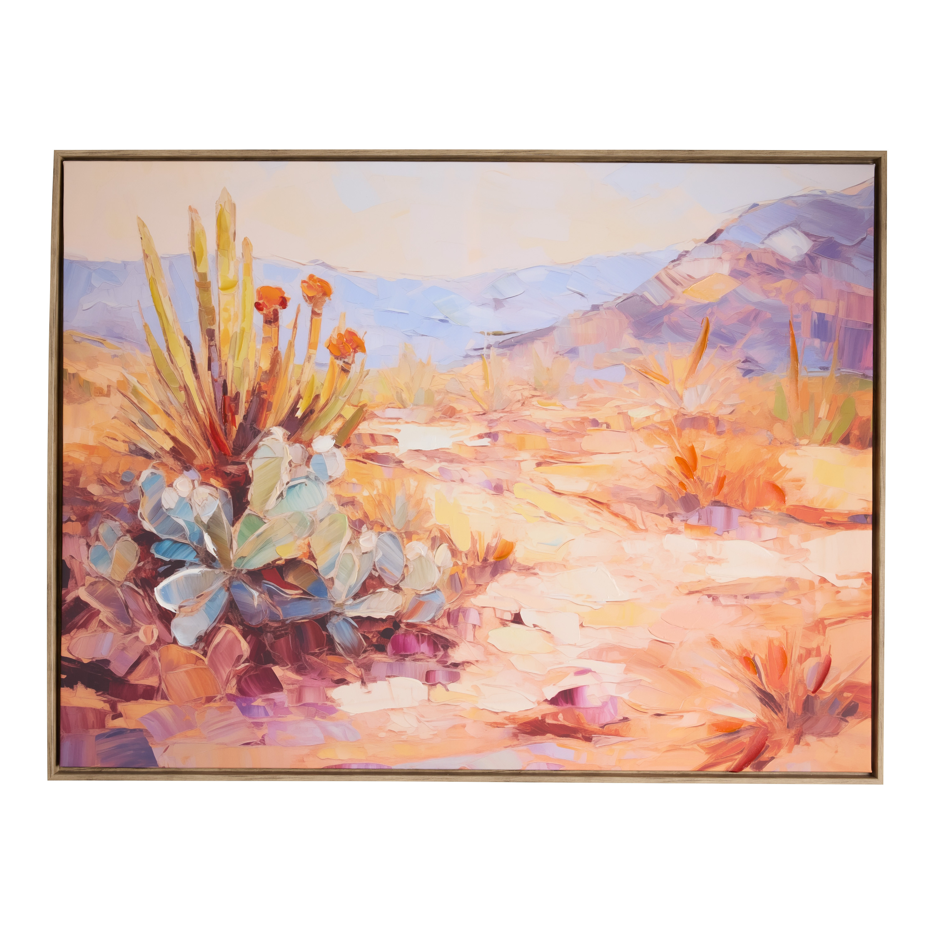 Desert Cactus Landscape Framed Canvas Wall Art - World Market | World Market