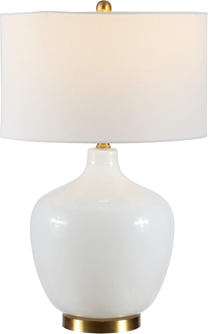 SAFAVIEH Lighting Collection Eugenie Modern Contemporary Antique White Glass Gourd 27-inchBedroom... | Amazon (US)