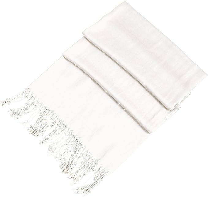 Sakkas Large Soft Silky Pashmina Shawl Wrap Scarf in Solid Colors | Amazon (US)