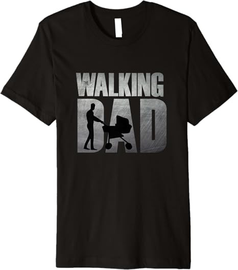 Mens Funny Humorous Walking Dad Baby Fatherhood Premium T-Shirt | Amazon (US)