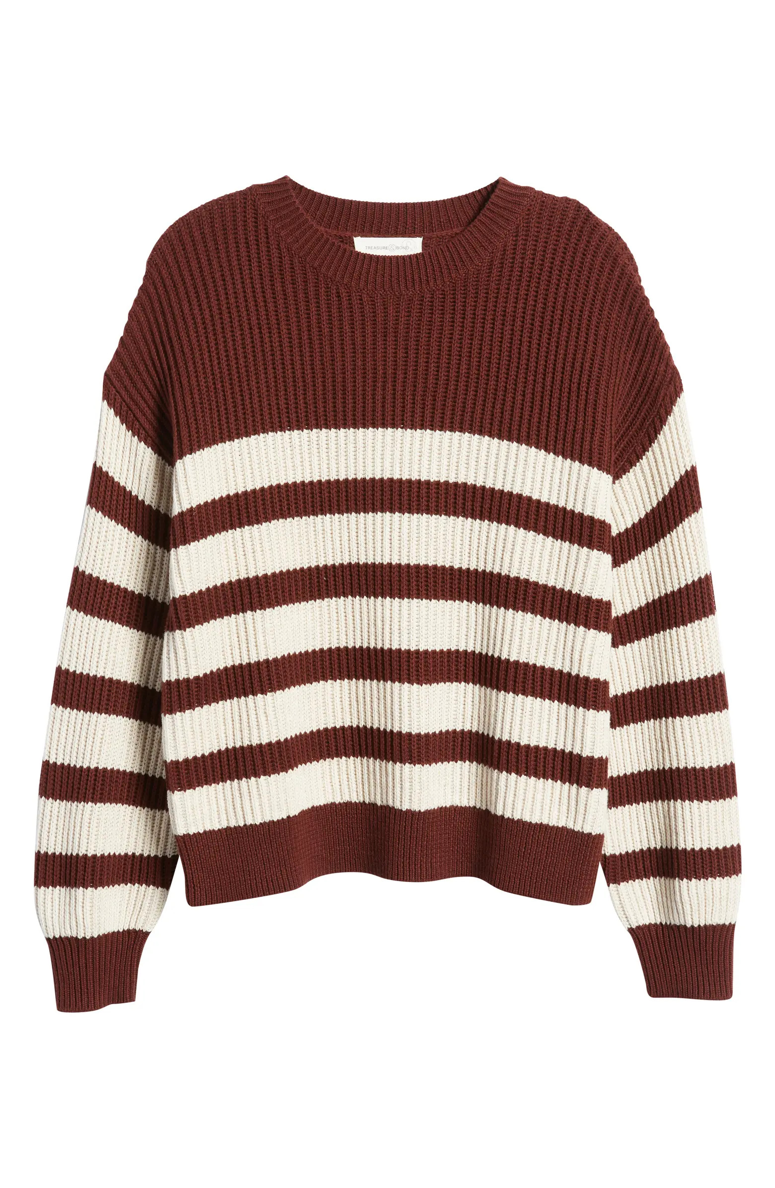 Stripe Ribbed Cotton Sweater | Nordstrom