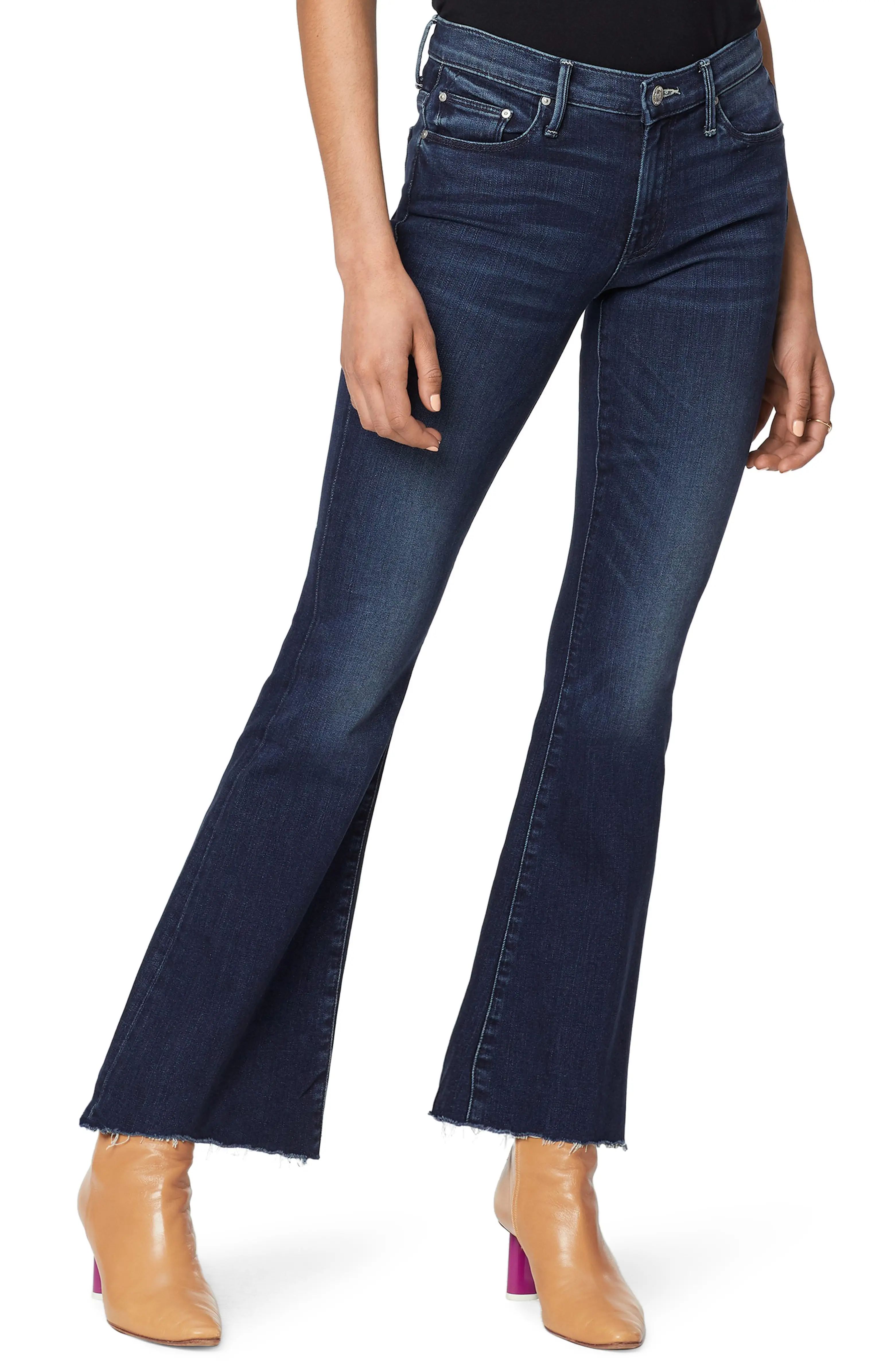 The Weekend High Waist Fray Hem Flare Jeans | Nordstrom