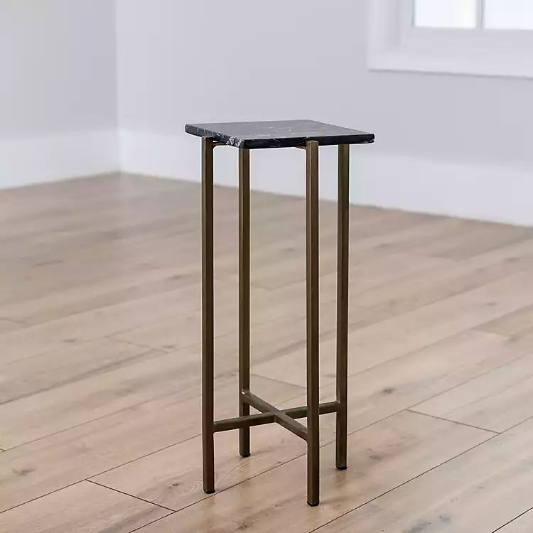 Black Stone and Iron Cocktail Table | Kirkland's Home