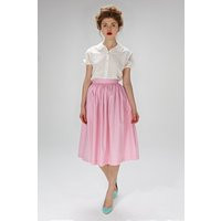 Pink Bridal Skirt, Pleated Satin Flare Midi Bridesmaid Full Pocket Retro Plus Size | Etsy (US)