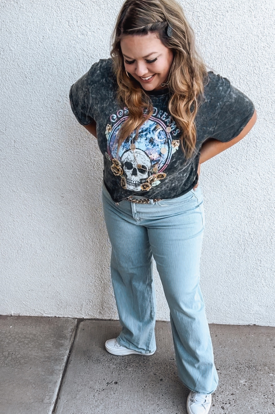 Summer grunge outfit featuring targets pinstriped pants 

#LTKcurves