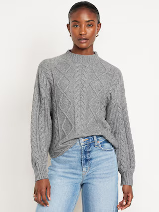 SoSoft Crop Cable-Knit Sweater | Old Navy (US)