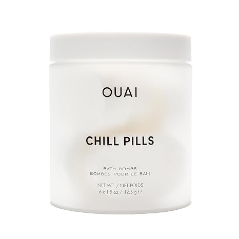 OUAI Chill Pills - Bath Bombs Scented with Jasmine and Rose - Safflower, Hemp Seed & Jojoba Oil t... | Amazon (US)
