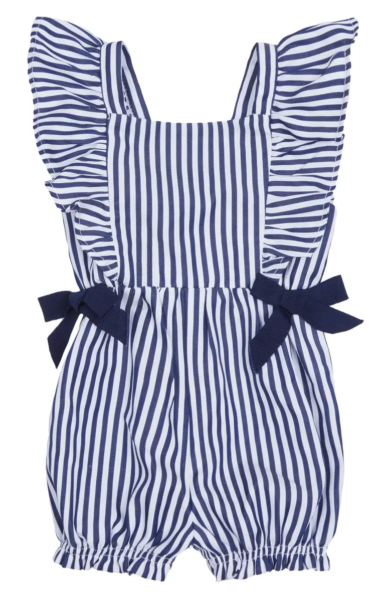 Habitual Stripe Flutter Sleeve Romper | Nordstrom