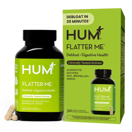 HUM Nutrition Flatter Me®, Digestive Enzyme Supplement for Bloating Relief, 30 Capsules | Walmart (US)