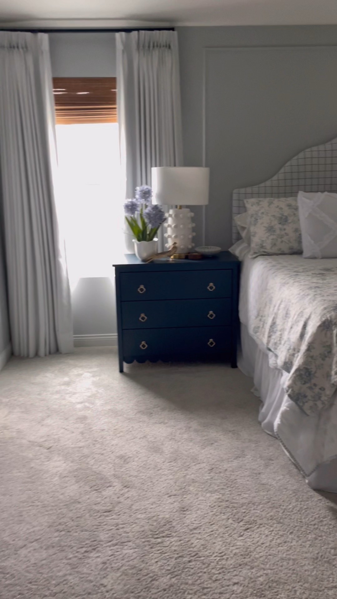 We added some blue floral bedding from @wayfair to our room too. The lamp, chandelier and swan planter are all from #wayfair as well. #ad

#LTKSeasonal #LTKHome #LTKSaleAlert