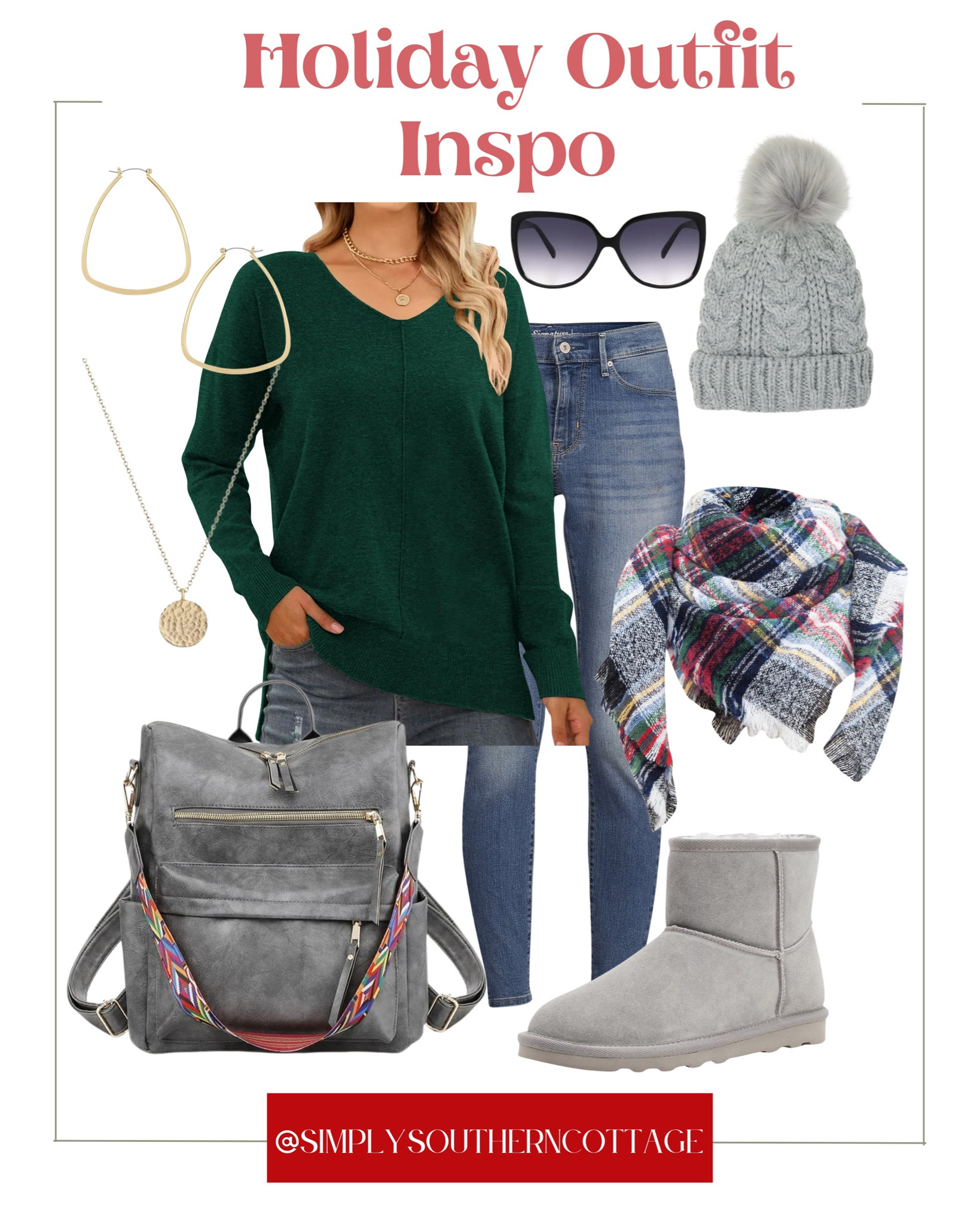 Holiday Outfit Inspo - Casual Christmas Outfit Ideas - Casual Winter Outfit 

#LTKover40 #LTKstyletip