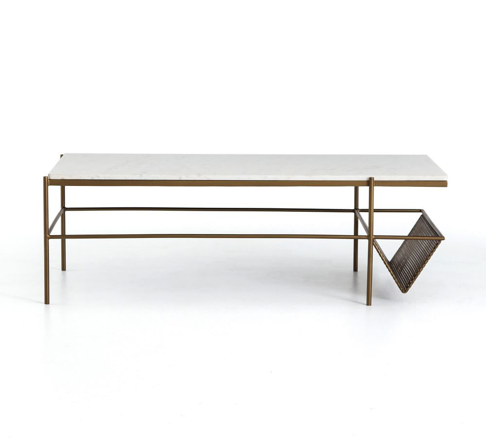 Jayden 50" Marble Coffee Table | Pottery Barn (US)