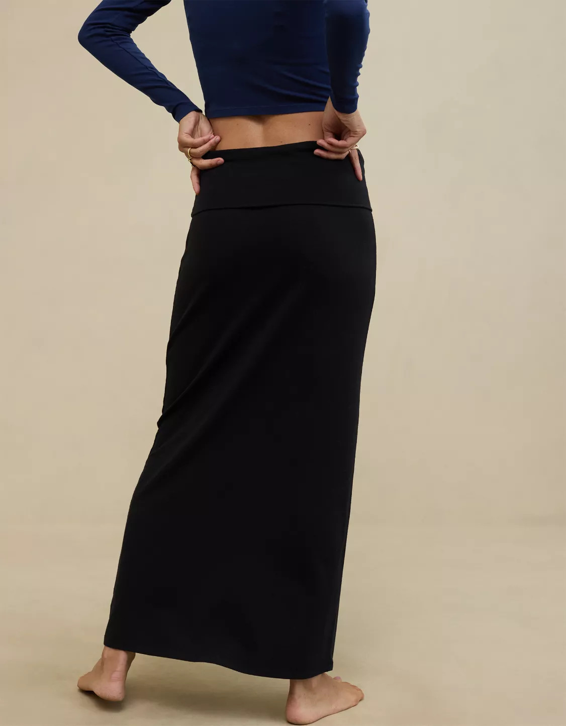 Aerie Chill Up Foldover Maxi Skirt | Aerie