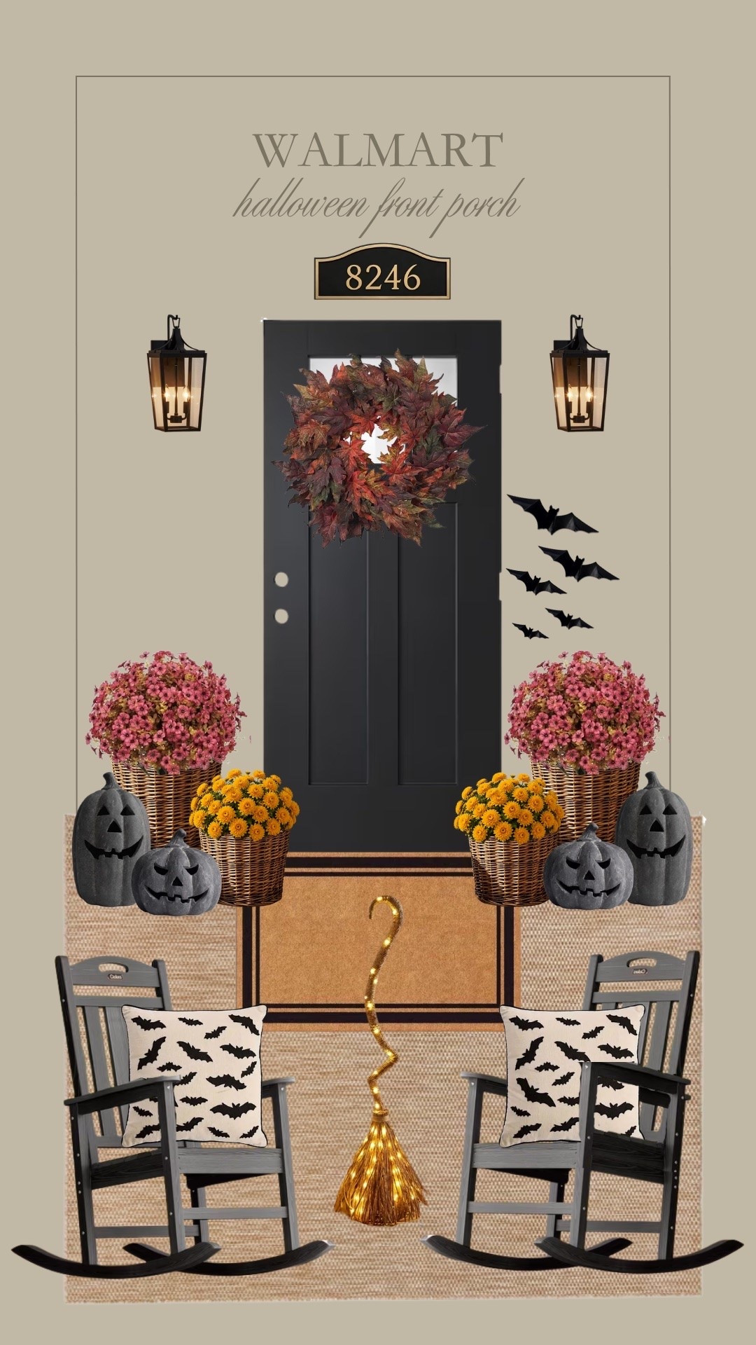 Halloween front porch decor 🎃 All from Walmart! Absolutely loving these faux mums from Walmart, and these festive bags and throw pillows. Perfect for a fall front porch!

#LTKHome #LTKSeasonal