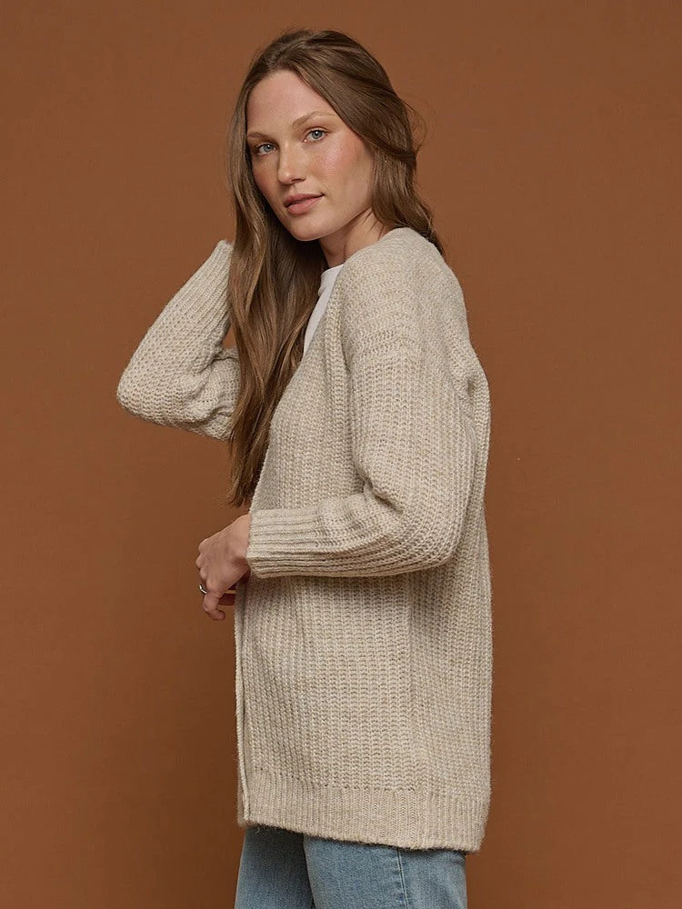 Judith Cocoon Cardigan Oatmeal Heather | Tradlands