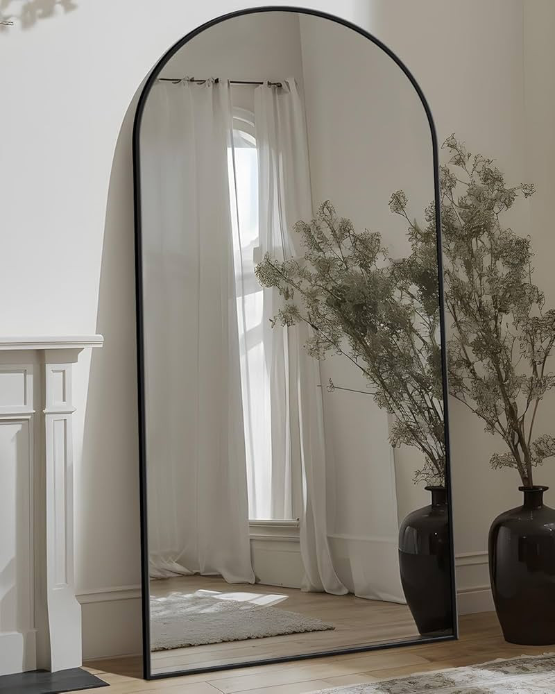 Full Length Mirror, 76"x34" Floor Mirror, Floor Standing Mirror Freestanding Arch Full Body Mirro... | Amazon (US)