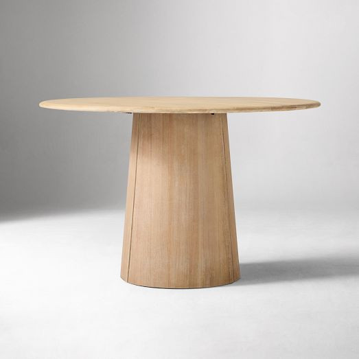 Anton Solid Wood Round Pedestal Dining Table (48", 60", 72") | West Elm (US)