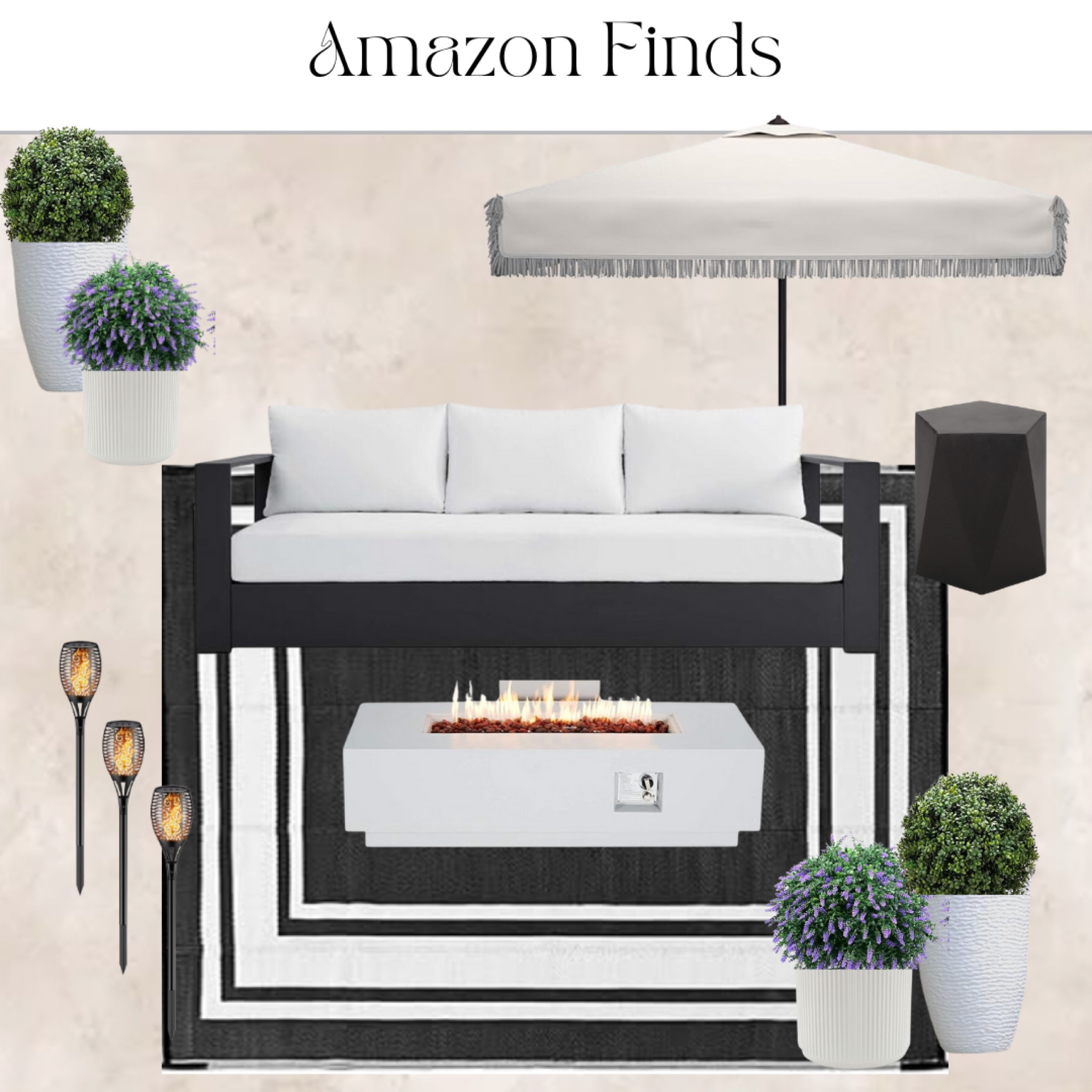 Black & White Patio Set 🖤🤍

#amazon #amazonpatio #looksforless #decorinspo #patiodecor 