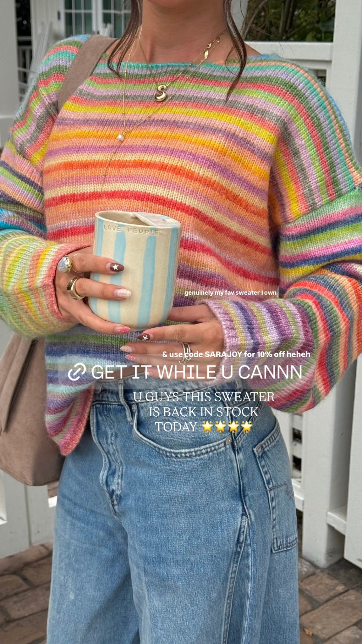 My favorite fall sweater is back in stock!!! Use code SARAJOY (Wearing size M!)💝💝💝

#LTKSeasonal #LTKHoliday #LTKStyleTip