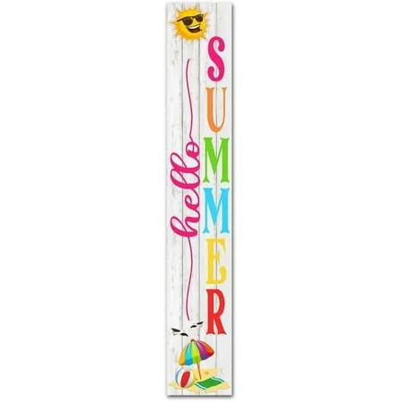 Farmhouse Primitiv Funny Hello Sunshine Porch Sign Vertical Sunflower Porch Sign Farmhouse Summer Sign Wooden Sunflowers Wall Decor for Front Door Porch Yard Patio Wood Sign 4x16 Inch | Walmart (US)