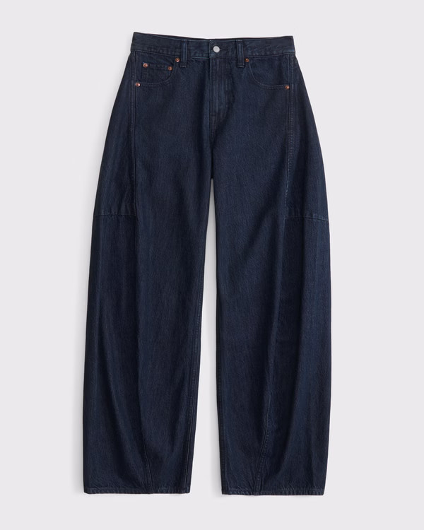 Women's Mid Rise Ultra Barrel Jean | Women's Bottoms | Abercrombie.com | Abercrombie & Fitch (UK)