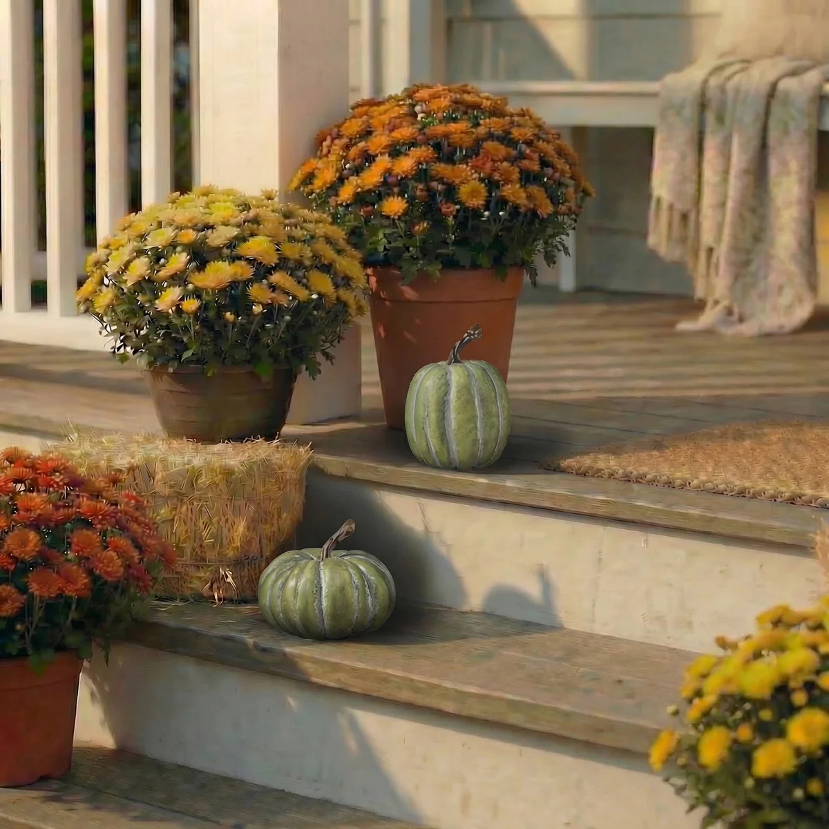 7" Vintage Farmstand Pumpkin and Gourd  (Set of 2) | Wayfair North America