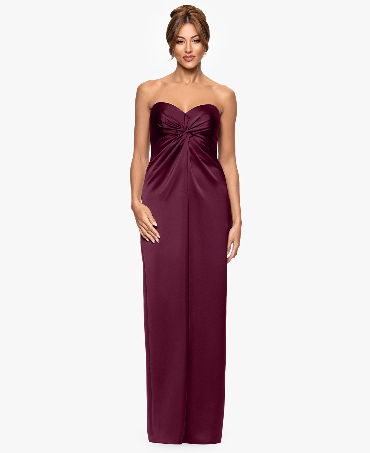 Xscape Women's Sleeveless Maxi Dress - Wine | Macy's