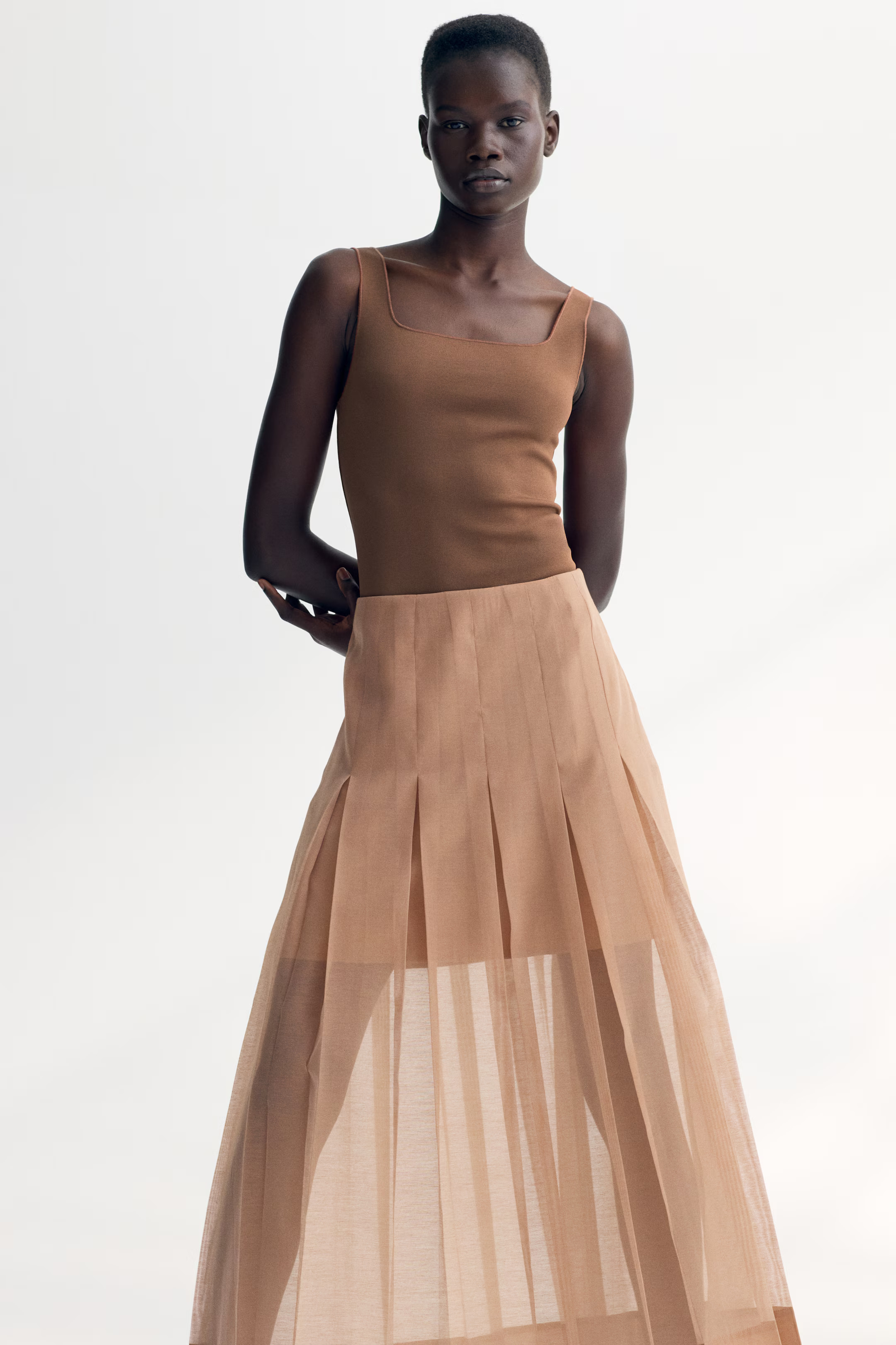 Sheer Pleated Skirt | H&M (US + CA)