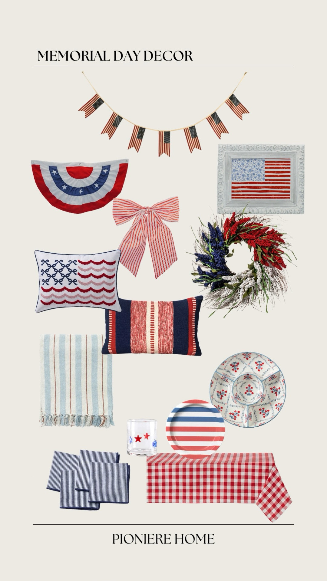 Get ready for Memorial Day with patriotic decor and entertaining essentials. Red white & blue decor, throw pillows, outdoor entertaining, melamine plates, flag bunting, summer home decor

#LTKSeasonal #LTKHome #LTKSaleAlert