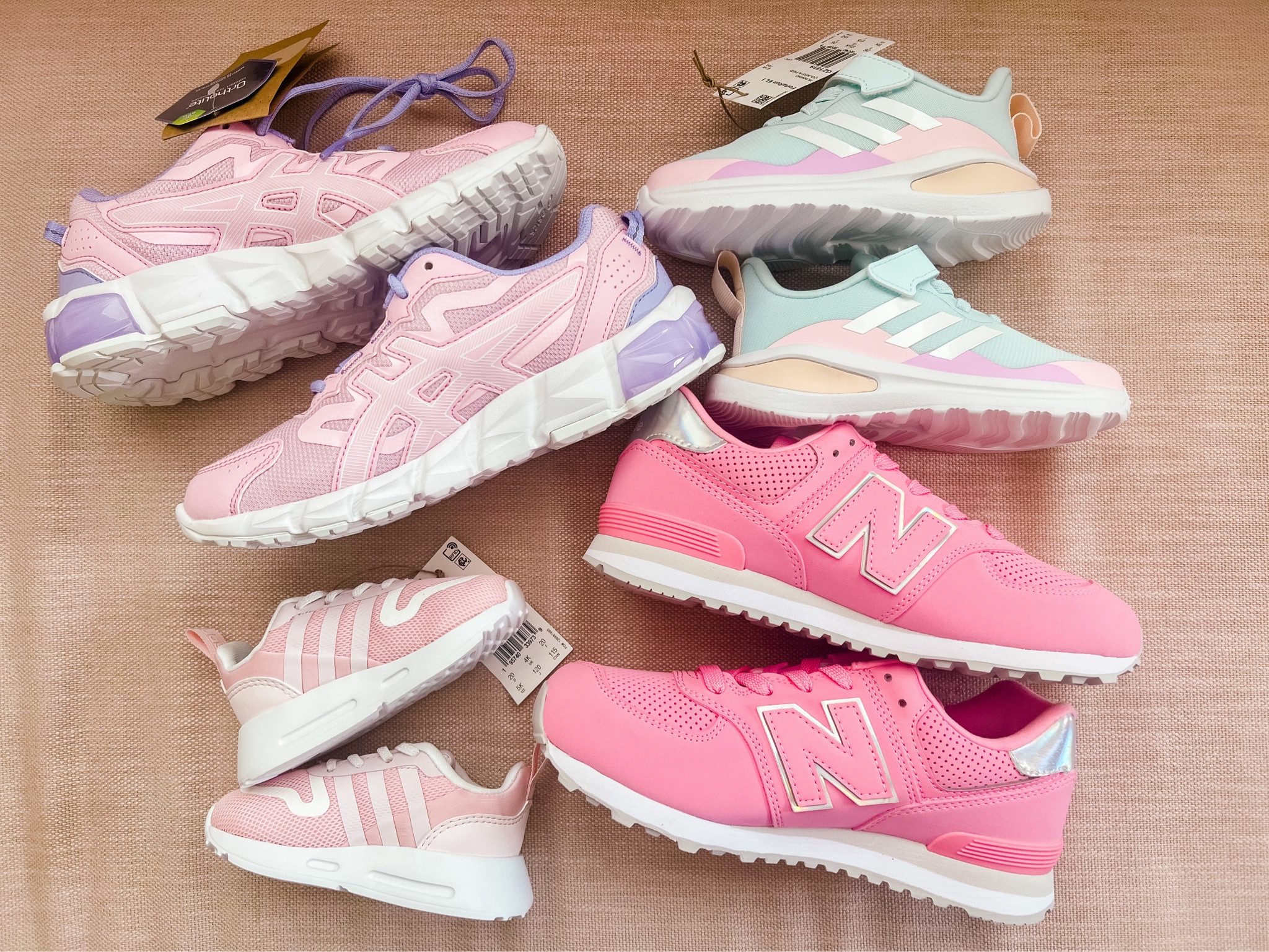Refresh on the girls’ tennis shoes! Everyone got two new pairs of these four shoes! 💖 They’re loving them (this is the second order!)