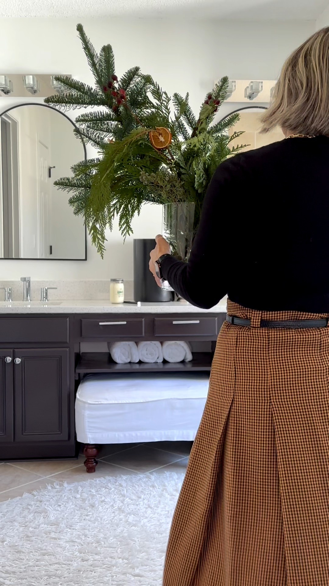 Just elevated my bathroom window game
✨These wireless remote-control shades are a total game changer. Finished the space with a touch of Christmas greenery, a freshly cleaned rug, and a cozy holiday candle.
Holiday vibes at this best ✨🤍🌲

#christmas
#holidayvibes 
#holidays 
#thehues 
#romanshades 

#LTKHoliday #LTKHome #LTKGiftGuide