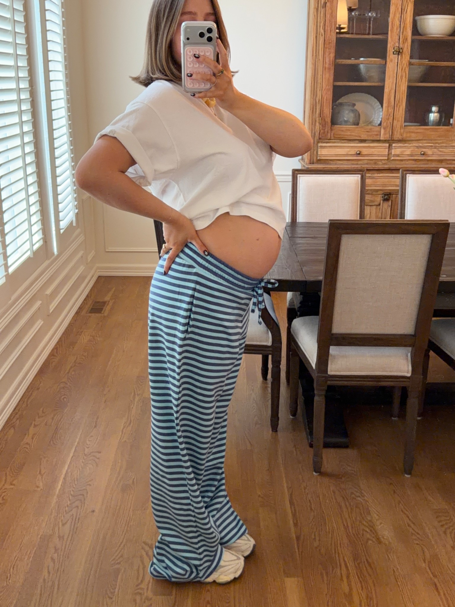 Size small in tee it runs really big  I always wear a M/L in daily drills even almost to my third trimester there’s plenty of room and stretch in shorts. Super oversized and slouchy which I love! I’m 5’ 5” and I always cuff the shorts once. 3 pack of socks from Amazon! New balance sneakers true to size I’ve had for a year now and they’re amazing

#dailydrills #casualstyle #bumpstyle #bresheppard #momstyle 

#LTKmomlife #LTKBump