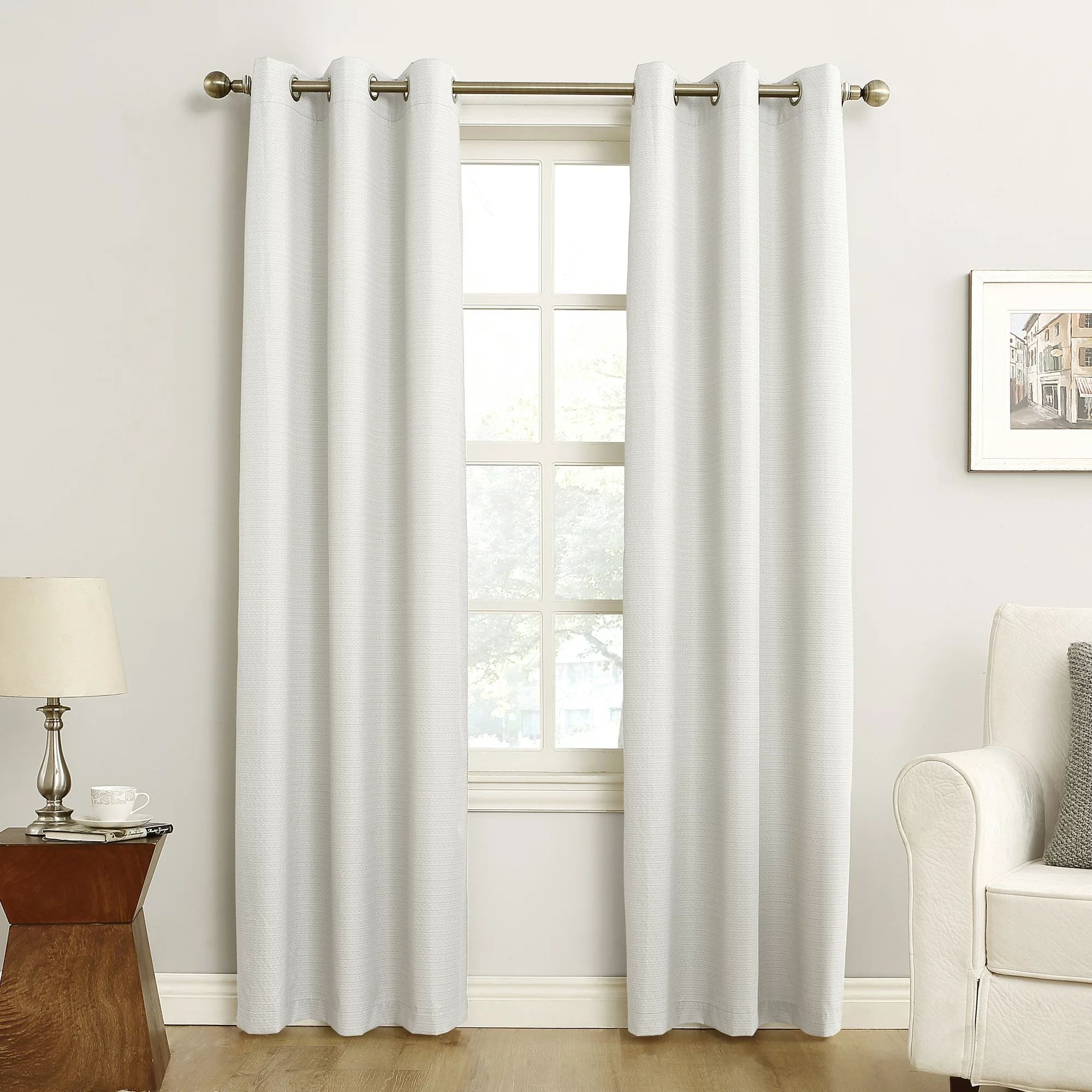 Sun Zero Cooper Textured Thermal-Lined Room Darkening Energy-Efficient Grommet Curtain Panel | Walmart (US)