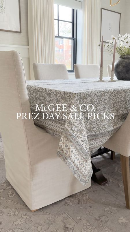 Shop my Presidents’ Day sale pics from McGee and Co. I love this floral block print tablecloth in blue. Tapered candles and candlestick holders. Dark vase, paper, Mâché bowl, footage tray. Planter. Navy nightstand.

#LTKsalealert #LTKhome #LTKstyletip