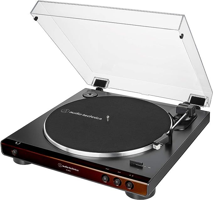 Audio-Technica At-LP60X-BW Fully Automatic Belt-Drive Stereo Turntable, Hi-Fi, 2 Speed, Dust Cover,  | Amazon (US)