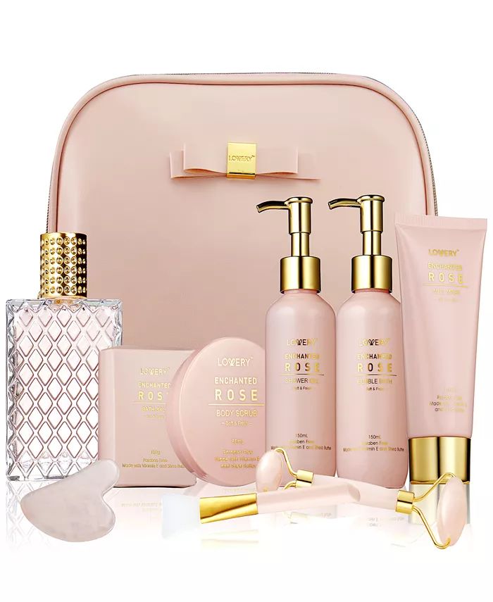 10-Pc. Luxury Enchanted Rose Home Spa Gift Set | Macy's