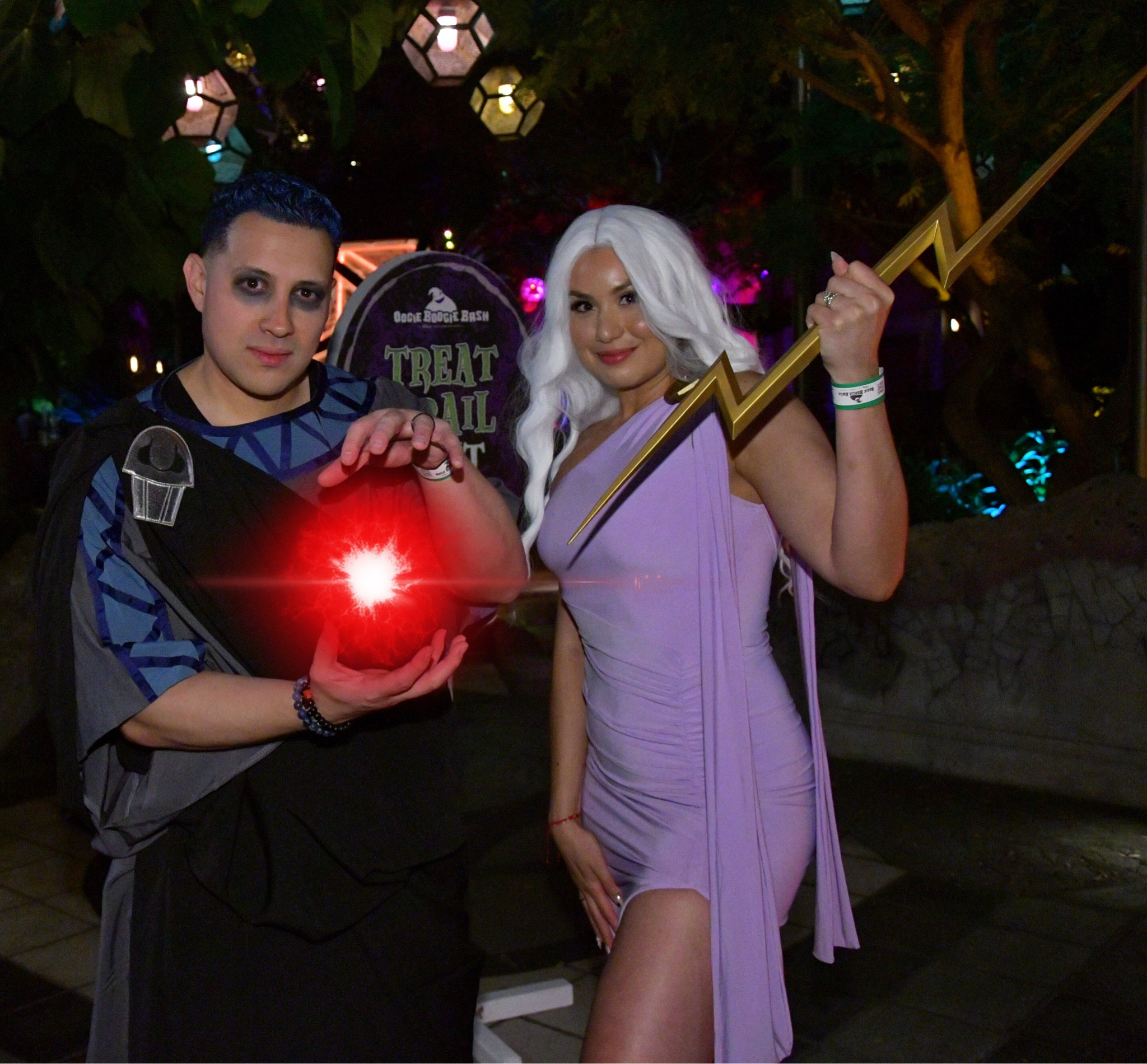 Hades & Zeus for our Oogie Boogie costumes! 
Dress: Fashion Nova 
The Hades costume does run big, I suggest sizing down