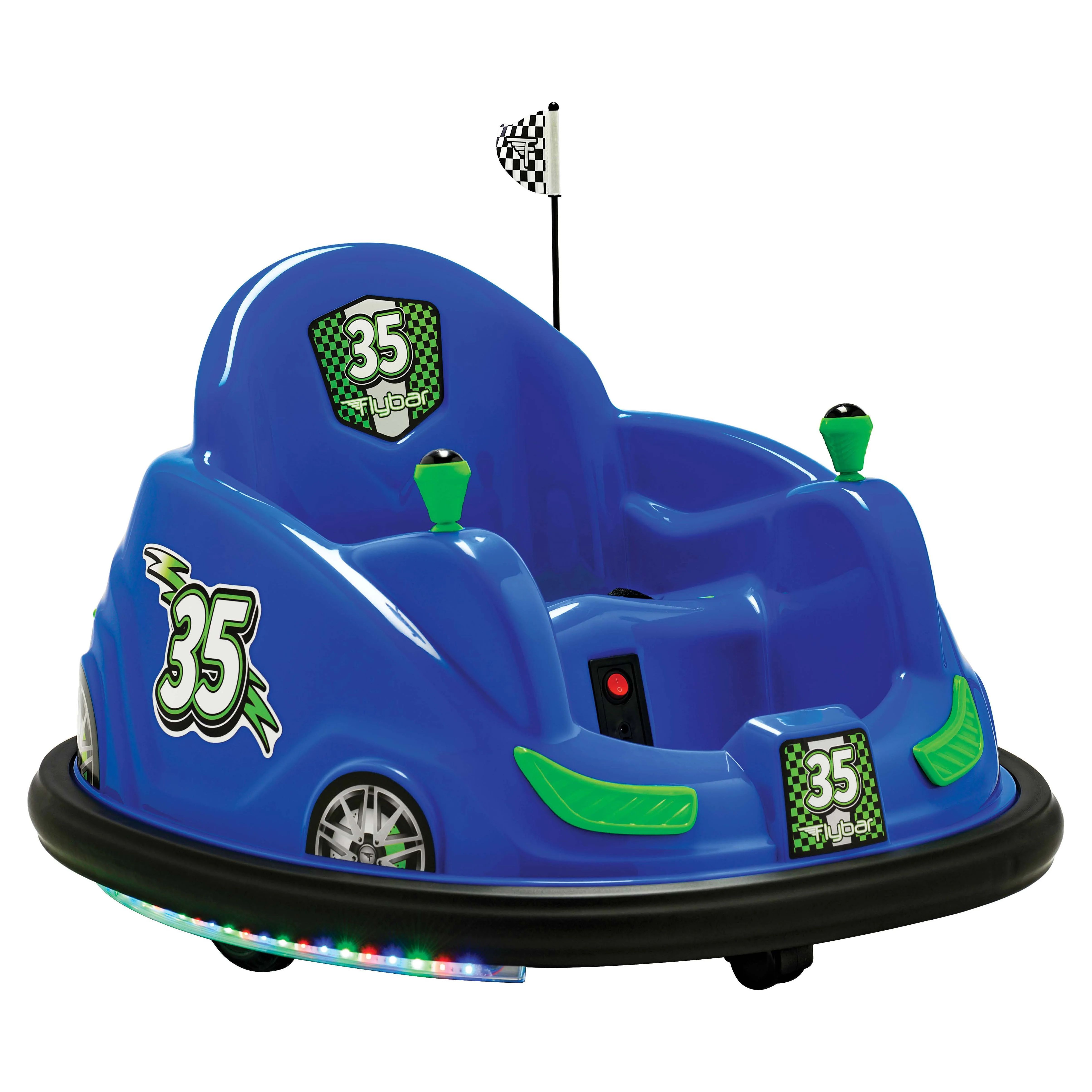 Flybar 6V Bumper Car, Battery Powered Ride On, Fun LED Lights, Includes Charger, Blue | Walmart (US)