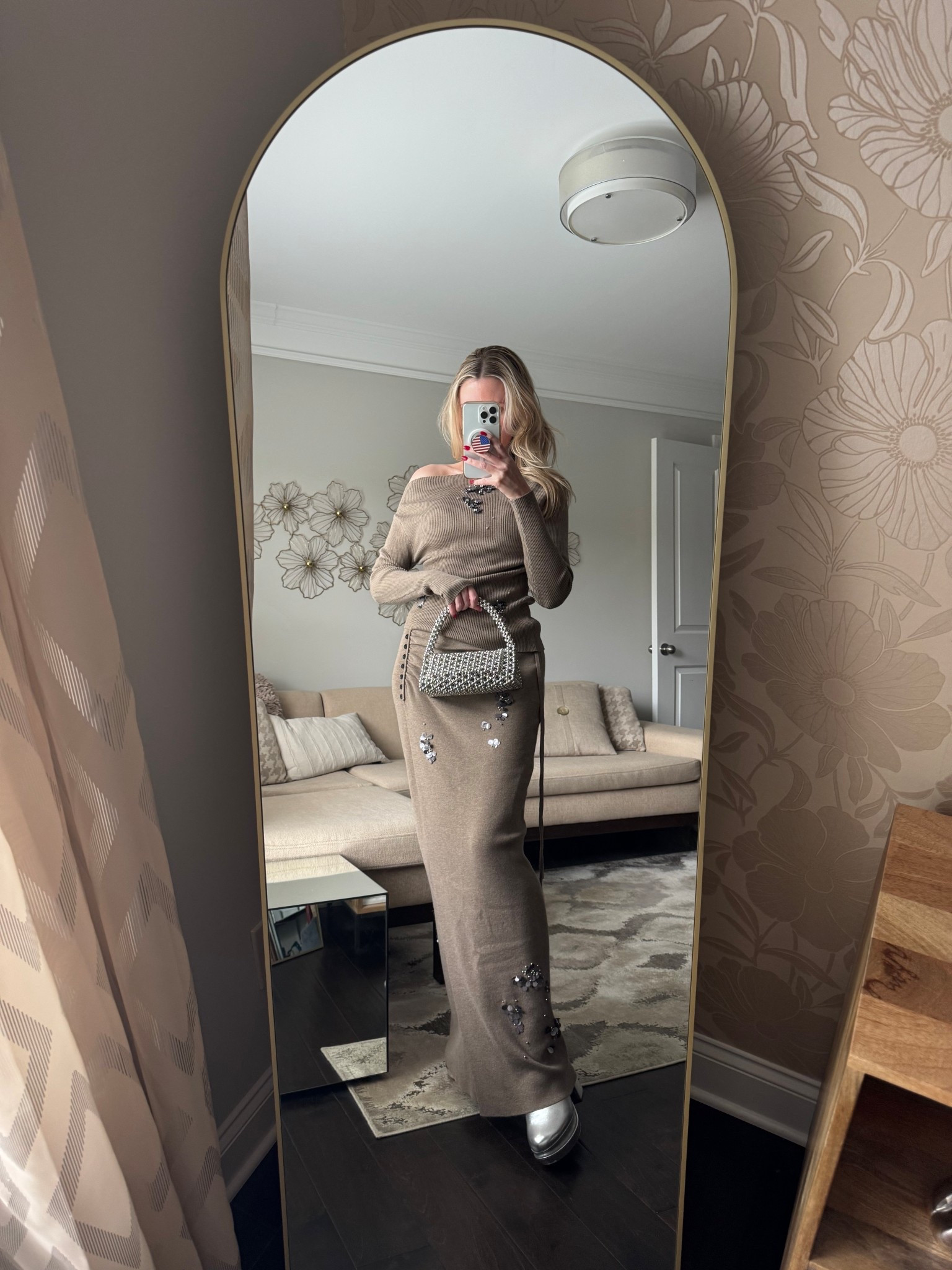 Skirt set, sweater set, two piece set, sequin detail, maxi skirt, off the shoulder 

#LTKootd #LTKOver40 #LTKFindsUnder100