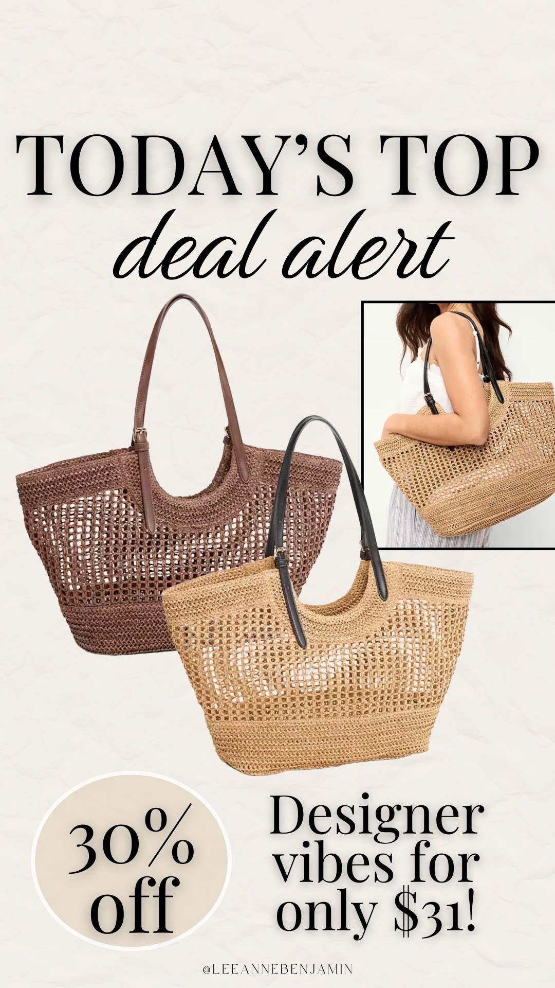Designer vibes tote for only $31!

#LTKSaleAlert #LTKmomlife #LTKSeasonal
