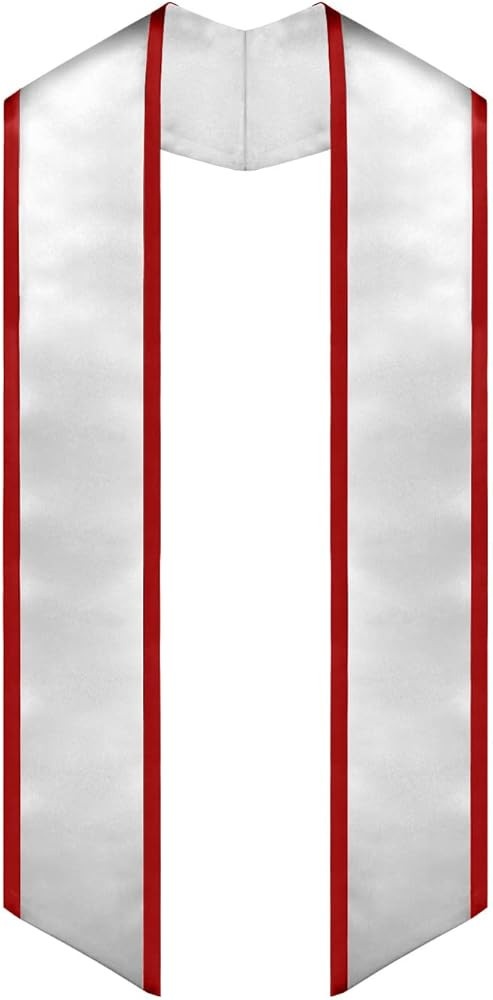 Endea Graduation Plain Honor Stole With Trim Color & Angled End Adult Unisex 72" | Amazon (US)