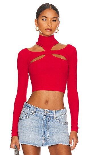 Alyson Cut Out Top in Red | Revolve Clothing (Global)