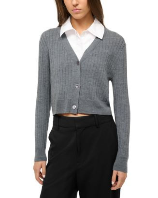 STAUD Wallis Layered Shirt Cardigan  Women - Bloomingdale's | Bloomingdale's (US)