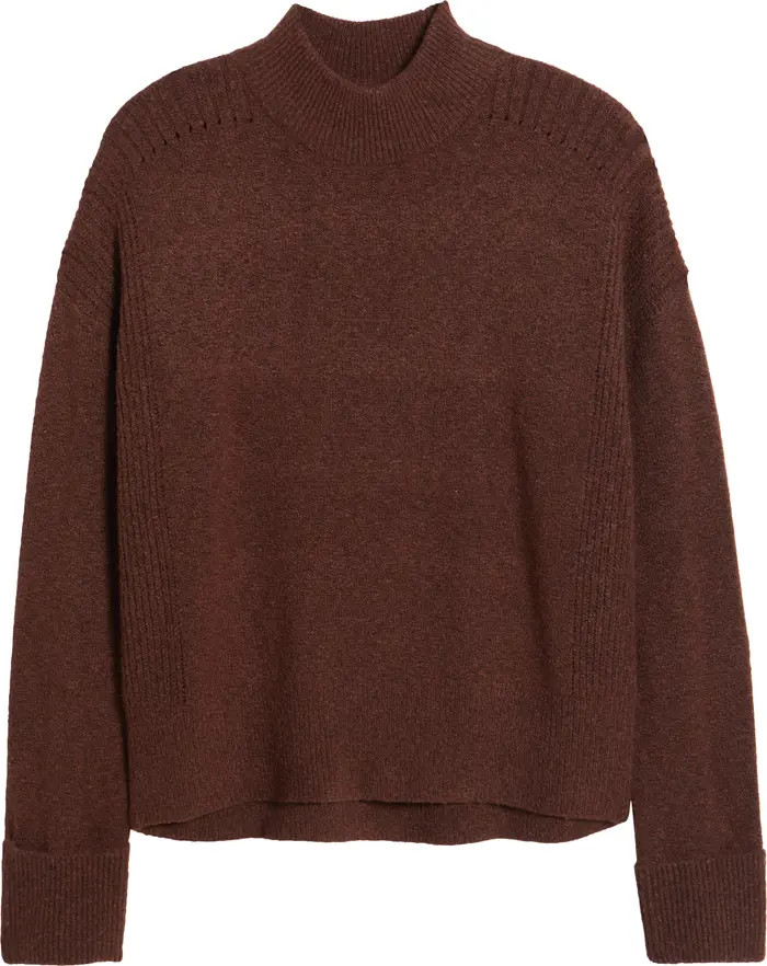 Rib Detail Mock Neck Sweater | Nordstrom