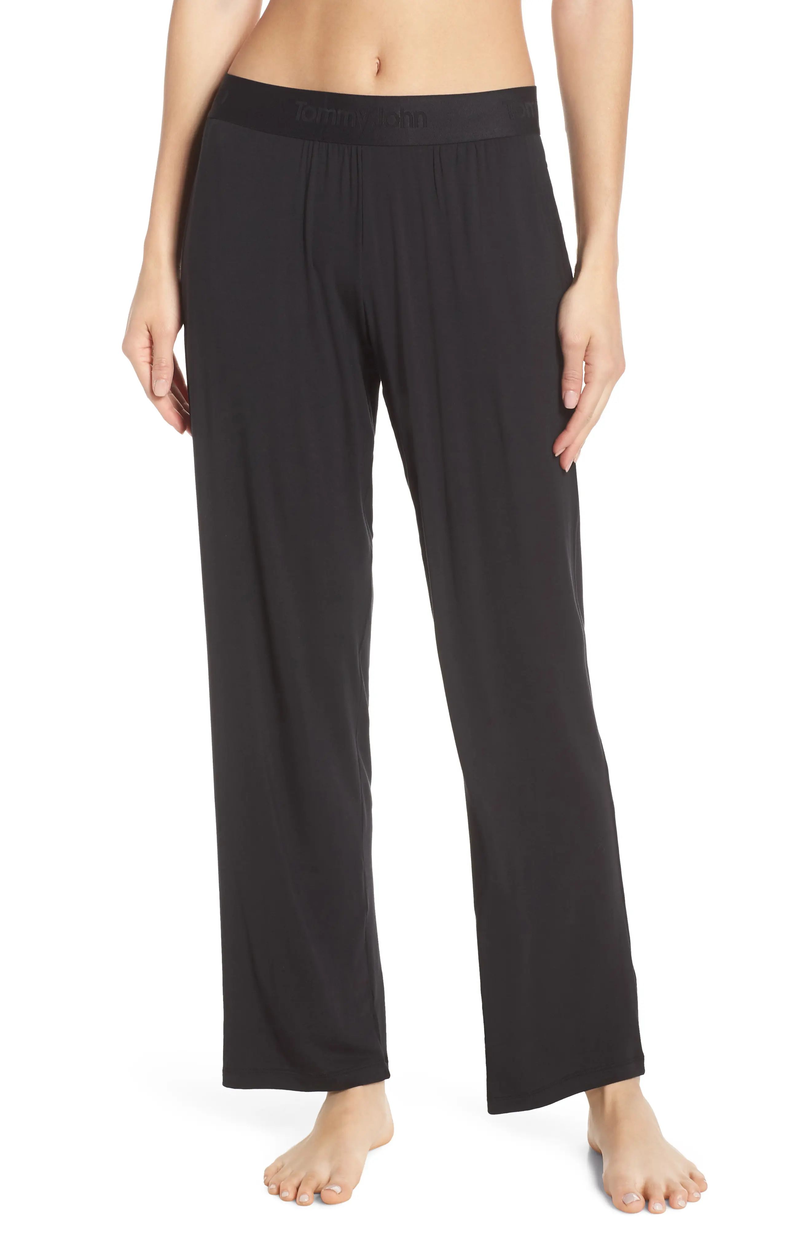 Tommy John Second Skin Lounge Pants in Black at Nordstrom, Size Xx-Large | Nordstrom