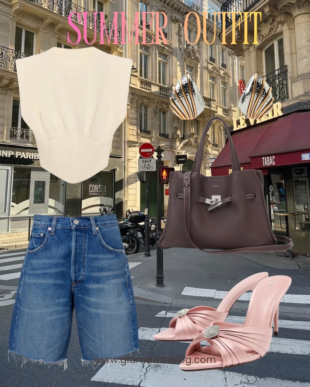 Zara outfit, corset top, pink shoes, leather bag, denim Bermuda

#LTKeurope #LTKuk #LTKsummer