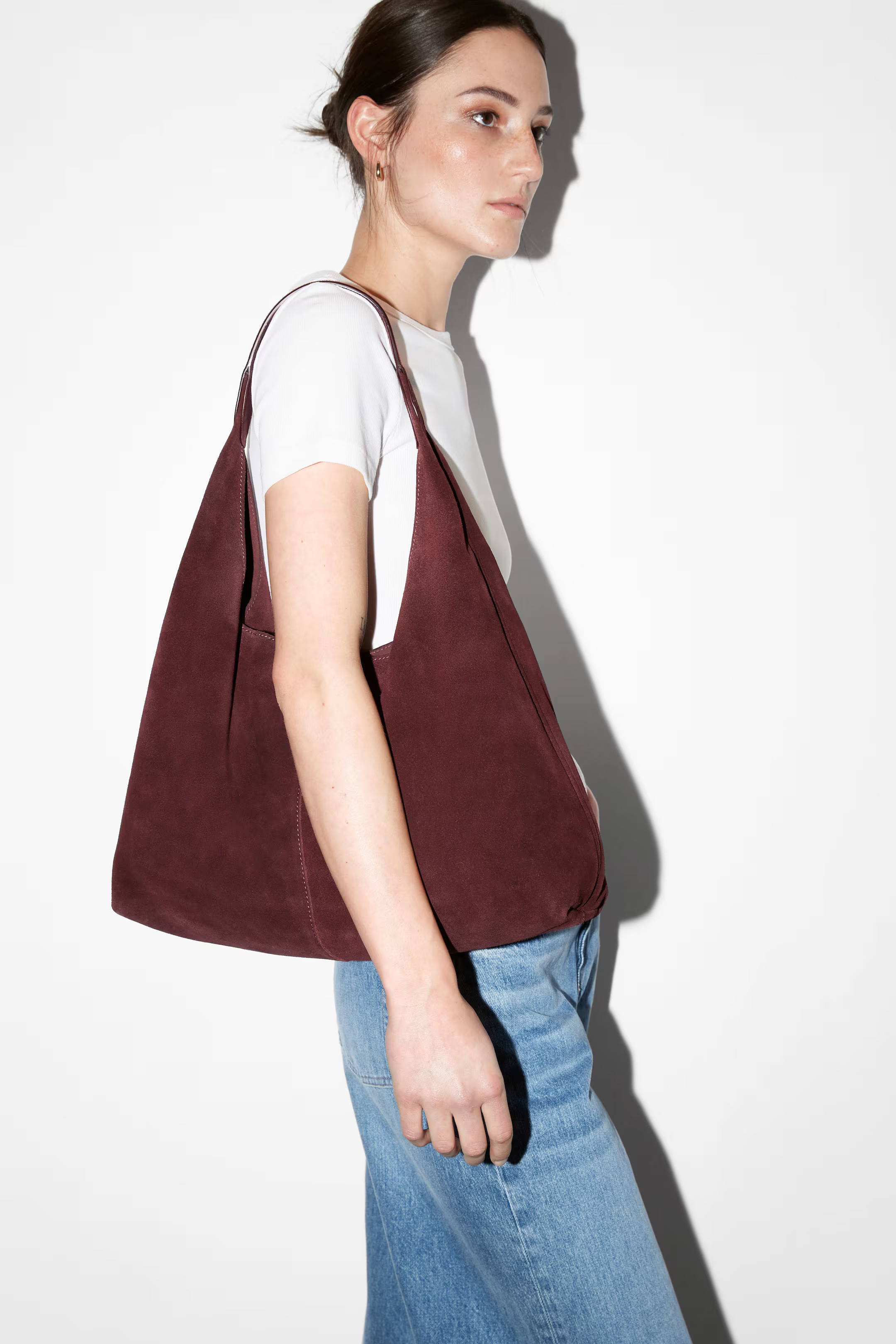 Large Suede Tote Bag | H&M (UK, MY, IN, SG, PH, TW, HK)