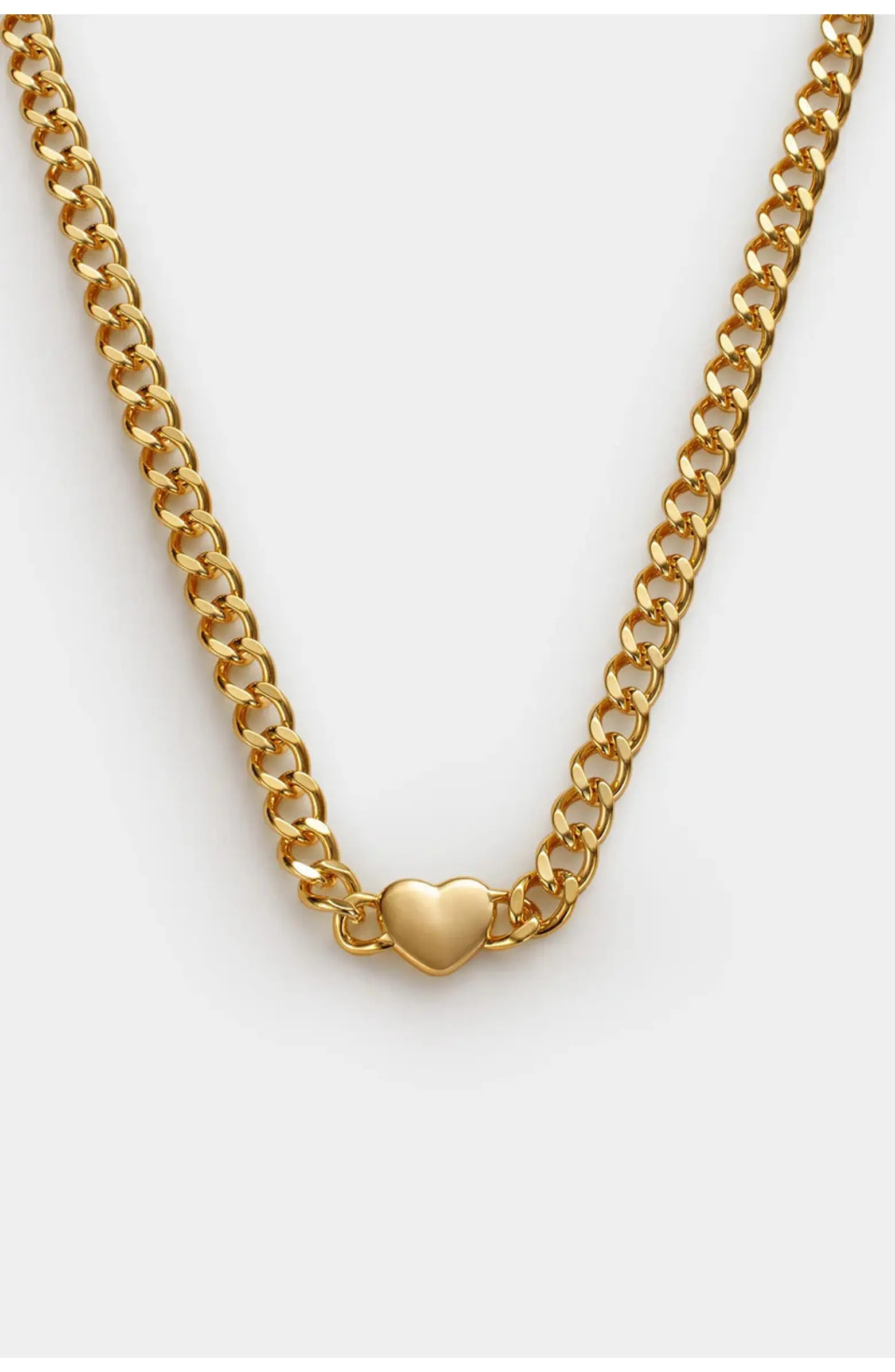 Allure Waterproof Gold Heart Chain Necklace | Nordstrom