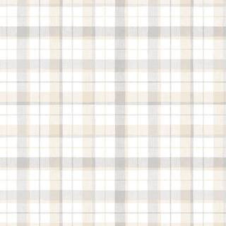 Linen Plaid Vinyl Roll Wallpaper (Covers 55 sq. ft.) | The Home Depot