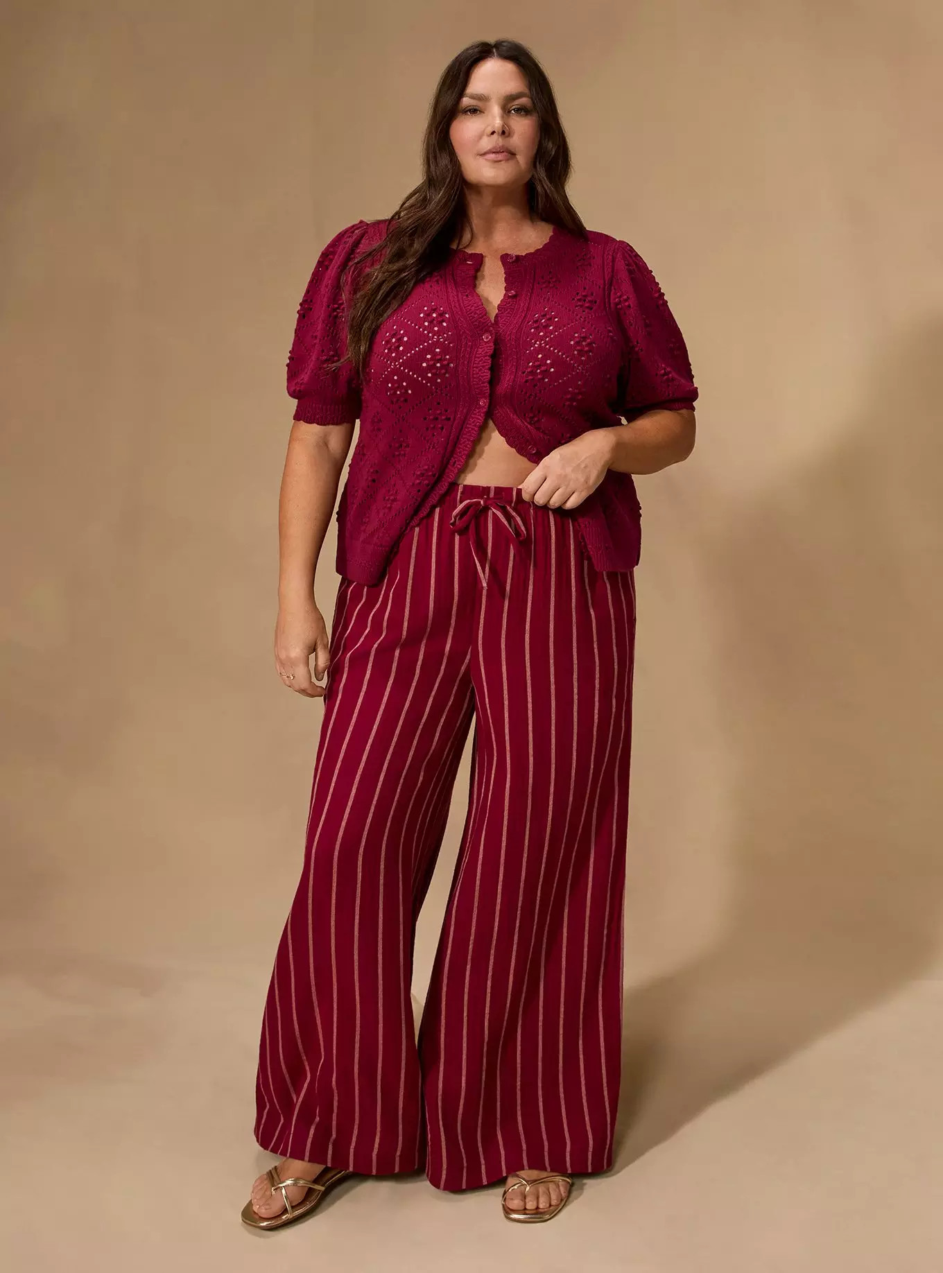 Belle Isle High-Rise Wide Leg Cotton Linen Pant | Torrid (US & Canada)